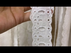 2CM Rifinitura in pizzo solubile in acqua, fiore bianco, per abbigliamento / artigianato