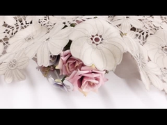 La guipure merletta la disposizione del pizzo del ricamo della fibra del latte del poliestere della disposizione