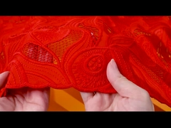 Decora pizzo 100% poliestere bianco ricamo occhiello bordo in pizzo