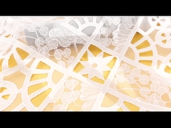 Tessuto chimico del pizzo del pizzo del fiore francese solubile in acqua del tessuto per il vestito