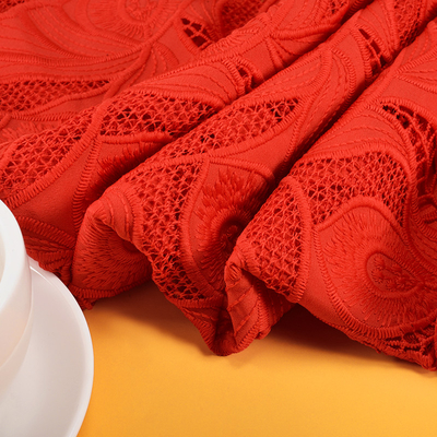 Decorate Water Soluble Lace 100% Polyester White Embroidery Eyelet Lace Trim