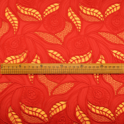 Decorate Water Soluble Lace 100% Polyester White Embroidery Eyelet Lace Trim
