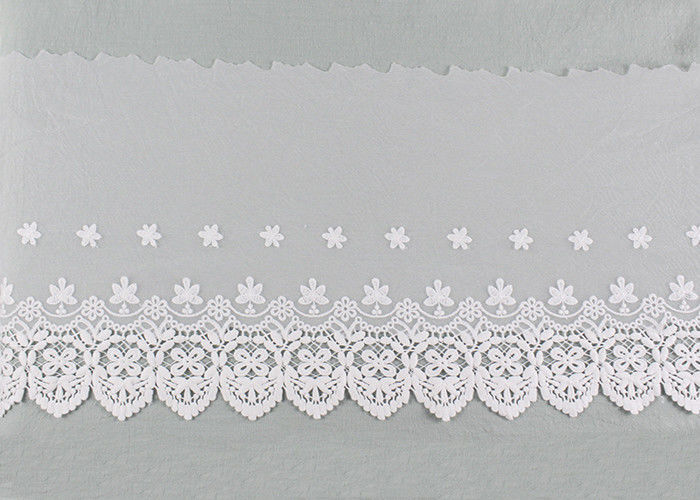 Embroidered Nylon Dying Lace Fabric Bilateral Symmetry Lace