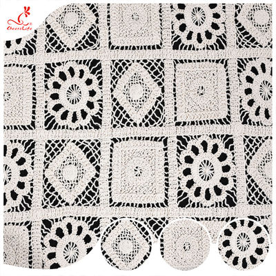 Stoffa di ricamo a corda di cotone tridimensionale 100