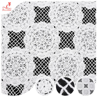 Blusa in pizzo senza maniche, jacquard, bluzza ricamata cava, abbigliamento casual da donna, tessuto in pizzo